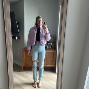 Women's Light Blue Distressed Jeans